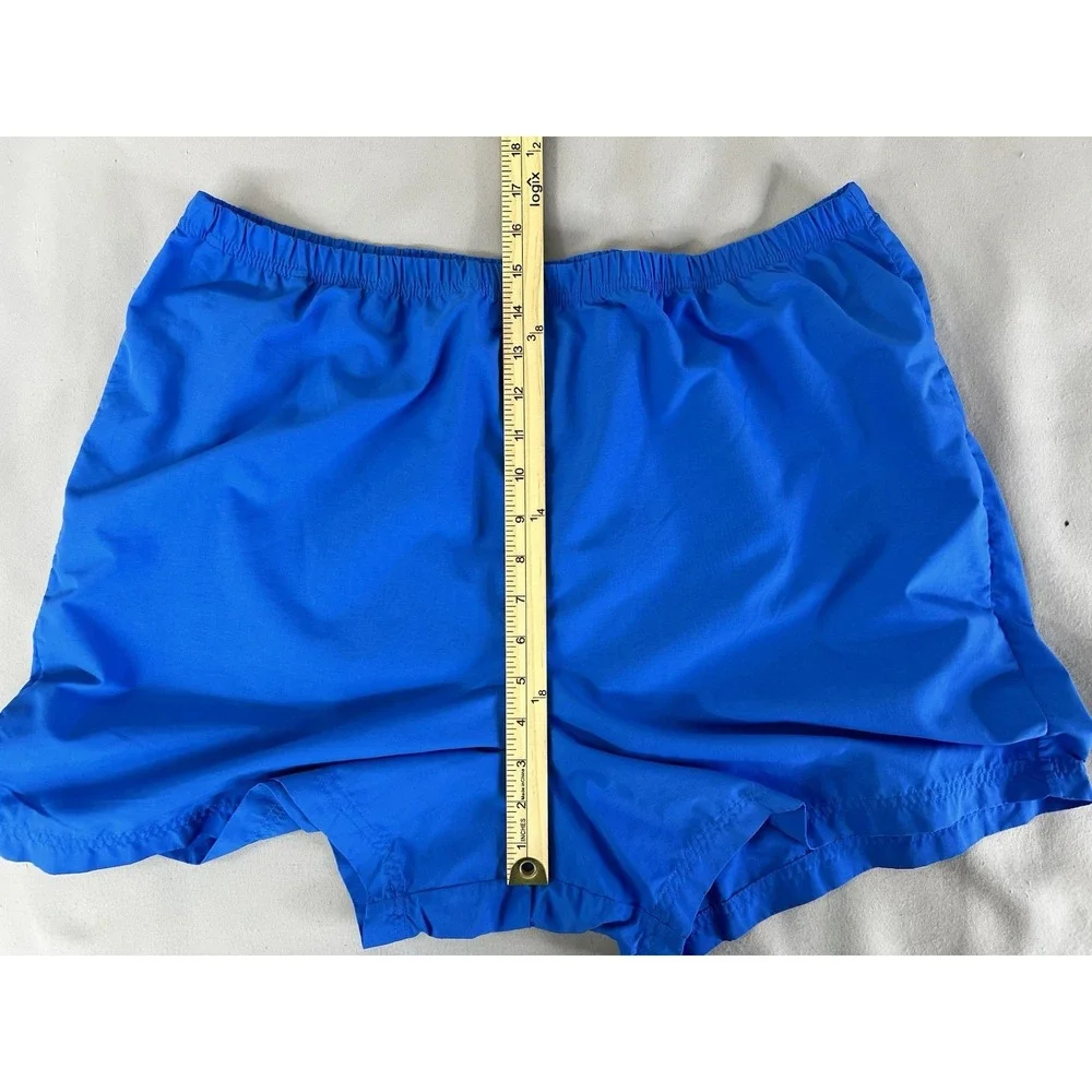 Lands' End Swim Shorts Unisex 1X 16-18 Blue‎ Lined Polyester Swimwear Shorts